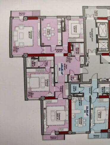 дешевые квартиры в оше: 4 комнаты, 146 м², Элитка, 10 этаж, ПСО (под самоотделку)