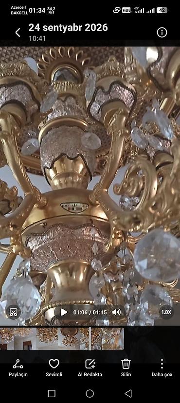 Çilçıraqlar: Çılçıraq, 10 və daha çox lampa, Xrustal — 2