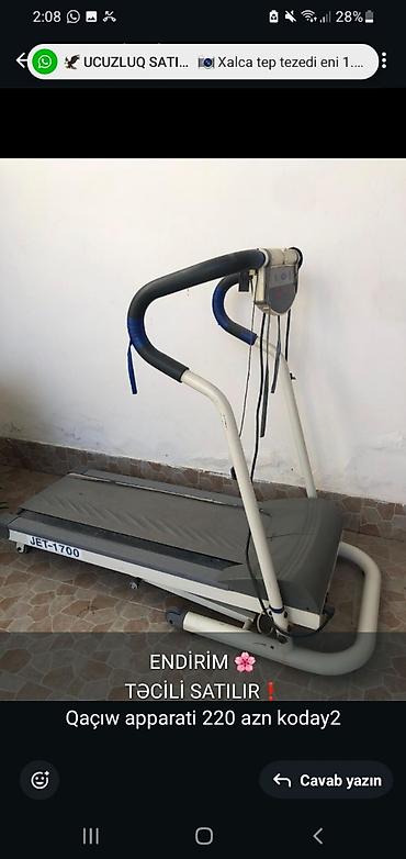 qaçış trenajorları: Qaçış aparatı – JET-1700 - Evdə kardio məşqləri üçün elektrikli — 1