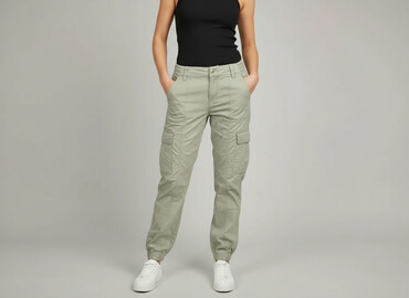 koszulki dezerter: H&M Divided, Spodnie cargo damskie, rozmiar 2XS