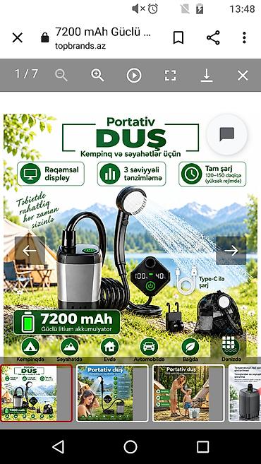 Portativ Düş – kempinq və səfərlər üçün çoxfunksiyalı duş sistemi -