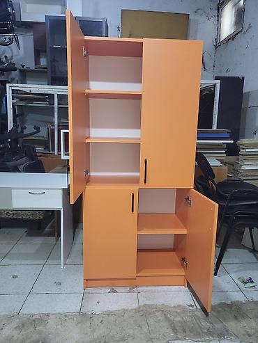 Ev və bağ: Narıncı rəngdə şkaf – 4 qapılı, çoxrəfli model - Material — 6
