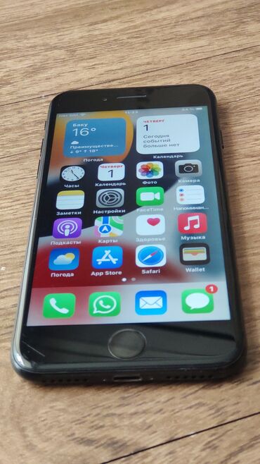 Apple iPhone: IPhone 7, 256 GB, Black Titanium, Barmaq izi, Face ID, Sənədlərlə