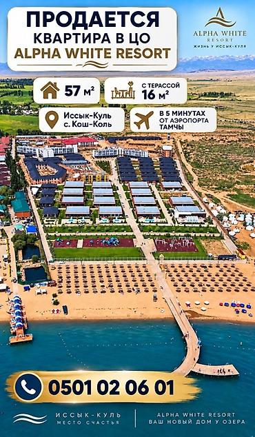 иссык куль отдых 2026 цены: Студия, 57 м², Индивидуалка, 1 этаж, ПСО (под самоотделку) — 1