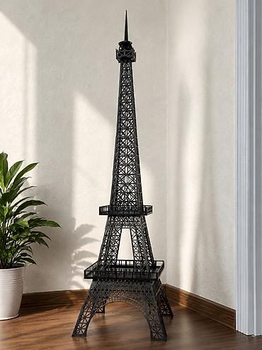 Salon, tibbi mebel: Eiffel qülləsi formasında dekorativ stendi - Material: qara metal — 2