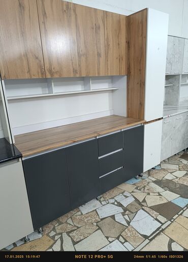 Кухонные гарнитуры: Кухонный гарнитур, Новый, цвет - Белый, ДСП, Бесплатная доставка — 13