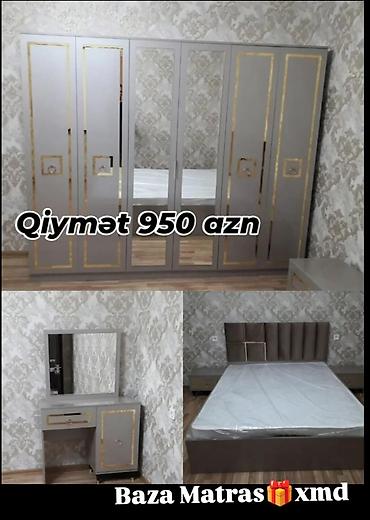 d10 mebel: Yataq otağı dəsti Tərkibi: - 6 qapılı geniş qarderob (orta hissədə — 1