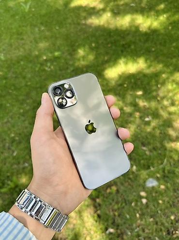 Apple iPhone: IPhone 12 Pro, Б/у, 128 ГБ, Серебристый, Чехол, 74 % — 1
