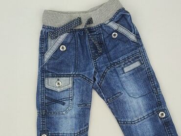 spodnie z piórami: Denim pants, F&F, 12-18 months, condition - Good