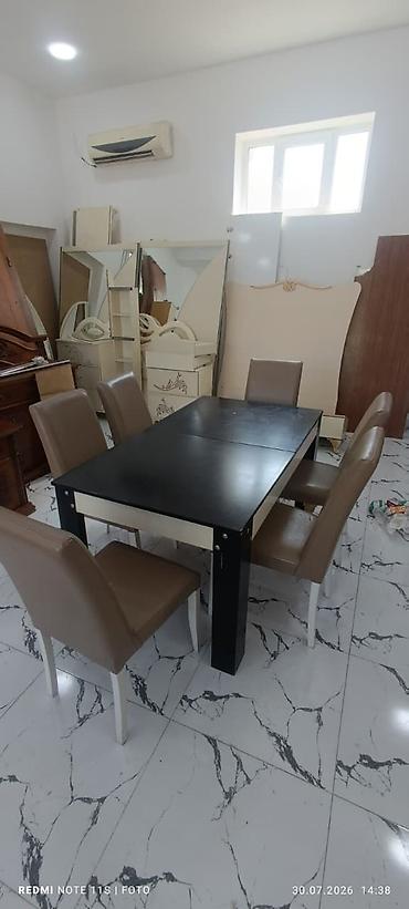 Digər mebel: SekimeEndirim edildi. Masa dəsti 260₼.ölçü açıq halda 2m,baglı — 1