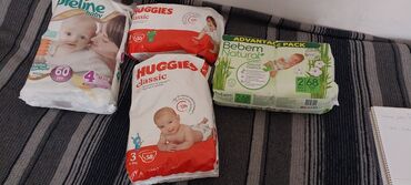 Uşaqlar üçün digər mallar: Hamisi birlikde 25 AZN.Dəstə Preline Baby, Huggies Classic və Bebem