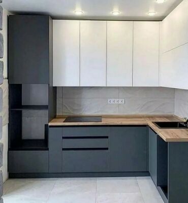 Кухонные гарнитуры: Кухонный гарнитур, Новый, цвет - Бежевый, МДФ, Самовывоз, Бесплатная доставка, Платная доставка — 6