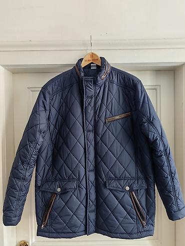 Jakne za prelazni period: Muška prošivena jakna, tamnoplave boje - Kroj: klasičan, srednje — 1