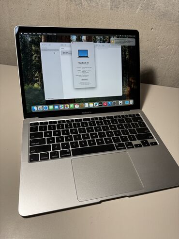 макбук air: Ноутбук, Apple, 8 ГБ ОЗУ, Intel Core i3, 13.3 ", Б/у, Для работы, учебы, память SSD