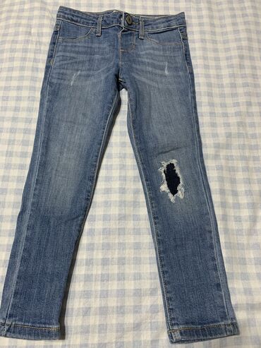 мужские джинсы с высокой посадкой: Джинсы и брюки, цвет - Голубой, Б/у
