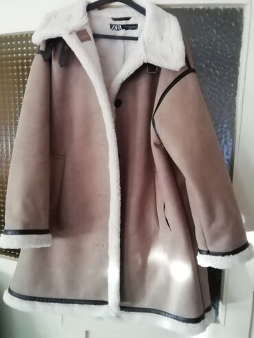 kožna jakna s: XL (EU 42), Sa postavom, Veštačko krzno, bоја - Braon