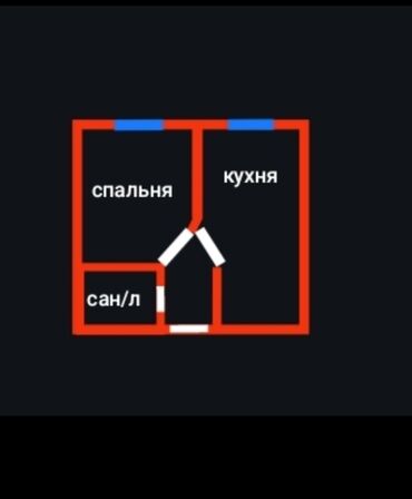 квартира на дордойе: 1 бөлмө, 40 кв. м, 3 кабат, ПСО (өзү оңдоп түзөтүп бүтүү үчүн)