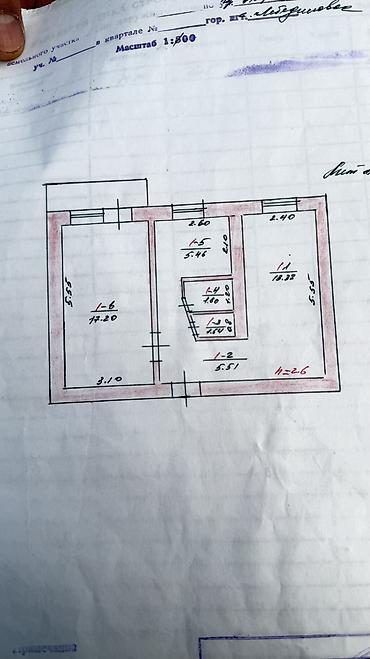 osh flats: 2 комнаты, 45 м², Индивидуалка, 3 этаж, Старый ремонт — 8