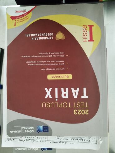 Velosiped ehtiyyat hissələri: Məhsul: TQDK/DTM formatında 2023 “TARİX – Test Toplusu”, I hissə