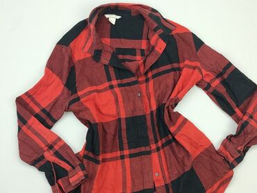czerwona bluzki oversize: Koszula Damska, H&M, M, stan - Dobry