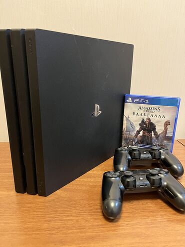 playstation hazir biznes: PS4 Pro 900 Gb yaxşı vəziyyətdə, heç bir oshibka olmadan 2 joystik