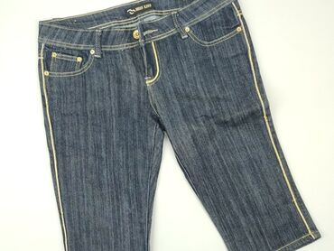 spodnie jeans jasne damskie: Spodnie 3/4 Damskie, L, stan - Bardzo dobry