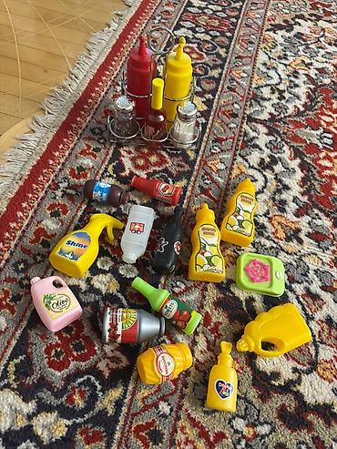 Digər oyuncaqlar: Uşaq oyuncaqları – mətbəx və market mövzulu plastik butulka və qab — 1
