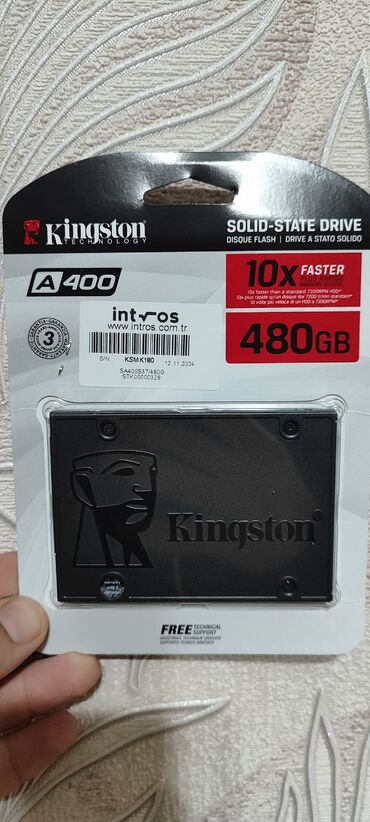 SSD diskləri: Xarici SSD disk Kingston, 480 GB, 2.5", Yeni