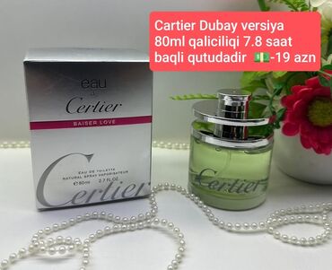 Ətriyyat: Cartier parfumDubay versiya 80ml qaliciliqi 7.8 saat kisi ucundu