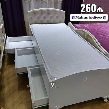 Ev və bağ: Yeni, Təknəfərlik çarpayı, Bazasız, Matras ilə, Siyirməli, Azərbaycan — 3