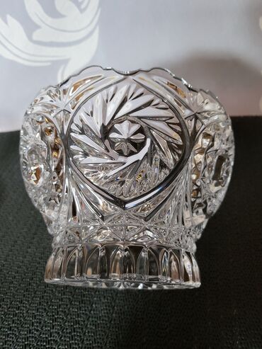 Kuhinjski setovi: Bombonijera nova kristal Zajecar 70te. Nova bombonijera,sve na njoj — 11