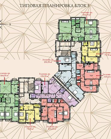 Продажа квартир: 2 комнаты, 75 м², Элитка, 14 этаж, Готовая ПСО (под самоотделку) — 6