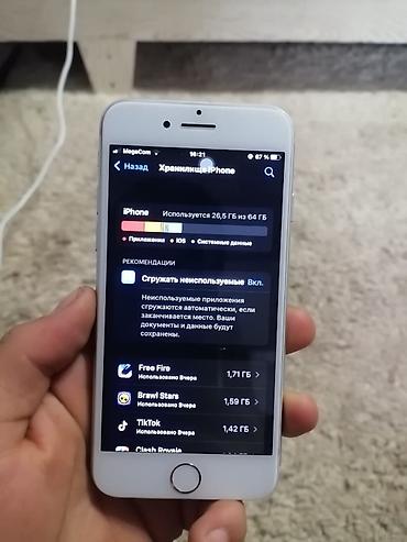 Apple iPhone: IPhone 8, Б/у, 64 ГБ, Серебристый, Чехол, 100 % — 5