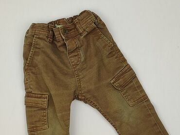 woskowane spodnie z wysokim stanem zara: Spodnie jeansowe, H&M, 12-18 miesięcy, stan - Bardzo dobry
