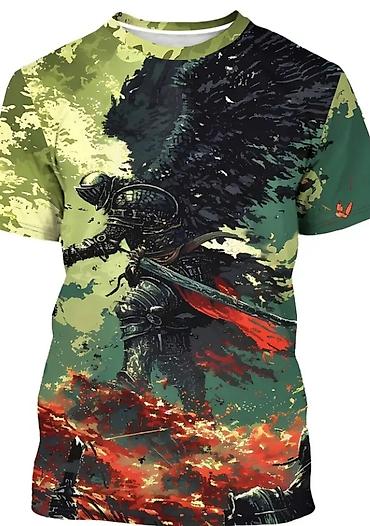 Футболки: Мужская футболка с круглым вырезом и короткими рукавами. Модель — 7