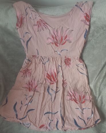 Haljine: Set ženske haljine – 4 komada 1) Roze letnja haljina sa cvetnim — 1