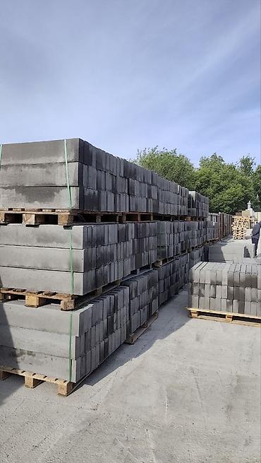 Тротуарные бордюры: Тротуарный бордюр, Бетонный, Овальный, 1000 — 21