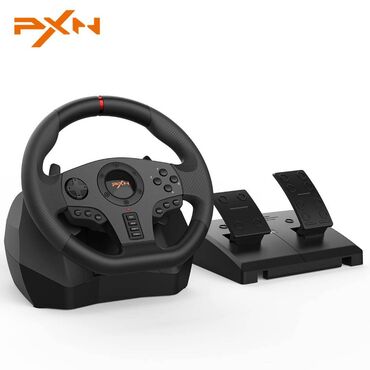оплетка руля: PXN-V900 900&270 degree gaming steering wheel with pedals PXN 900