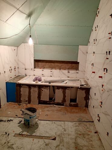 Plitə işləri: Xidmət: Hamam/tualet üçün istilikli döşəmə və kafel-metlax işləri — 21