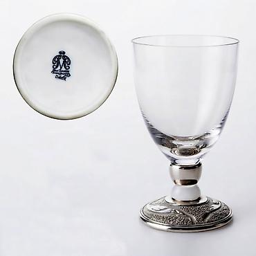 Фужер / стакан для вина на серебряной ножке, Румыния ( бренд), высота