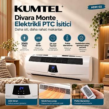 Kumtel HDM-02 divara monte elektrikli PTC isidici - Güc: 2000 W –