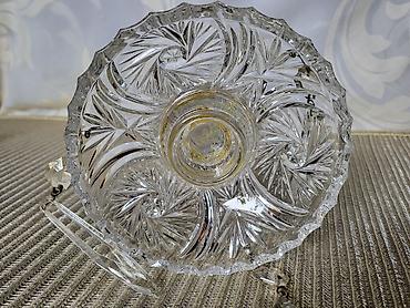 dormeo podloga: Svecnjak nov Bohemija kristal,led kristal,rucni rad 70te. Nov — 9