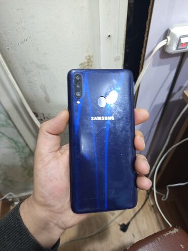 Samsung: Samsung Galaxy A20s, 64 GB, rəng - Göy, Barmaq izi