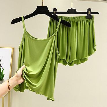 Комплекты: Комплект, Майка, Шортики, Вискоза, Высокая талия, Бесшовная модель — 2