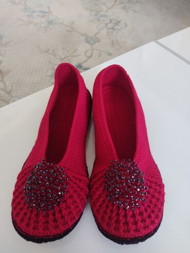 обувь термо: Домашние тапочки 38, цвет - Красный