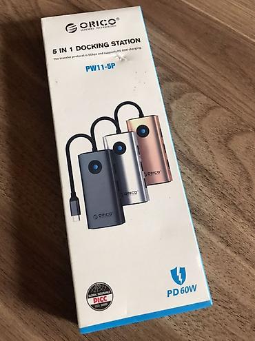 komputer manitorlari: ORICO – 5-in-1 USB‑C dok-stansiya Xüsusiyyətlər: - 5 portlu — 1