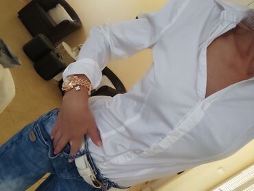 midi haljine h: H&M, S (EU 36), Jednobojni, bоја - Bela