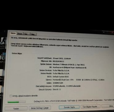 Masaüstü kompüterlər və iş stansiyaları: Tecili satilir ev ucun tukan ucun oyun ucin yararlidi ddr3 ram 2