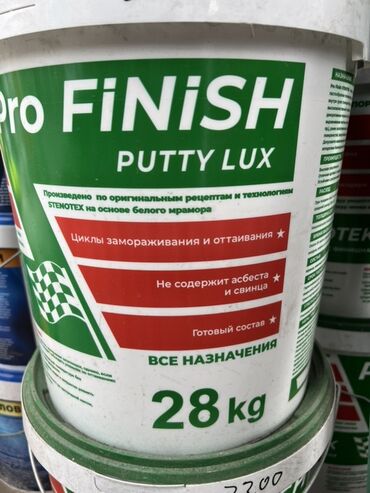 крепость клей: Шпатлевка Pro Finish Putty Lux в ведре весом 28 кг. Произведена по
