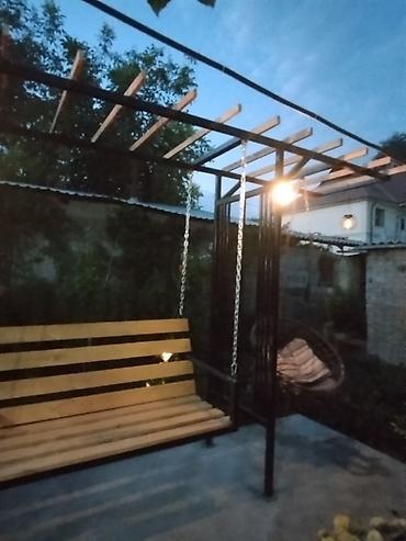 подвесные качели: Садовые качели Металл, Со спинкой, С крышей — 5